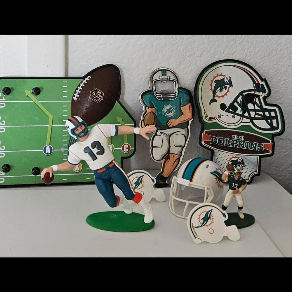 🏈 Miami Dolphins NFL football Dan Marino figurine scoreboard play set cake deco